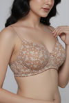 Zivame Padded Non Wired 3/4th Coverage Tshirt Bra - Skin Bouquet — thumbnail 5
